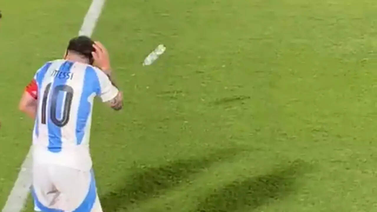 WATCH: Paraguay fan throws bottle at Lionel Messi