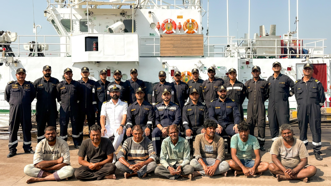 ICG ship intercepts Pak maritime vessel, saves 7 fishermen