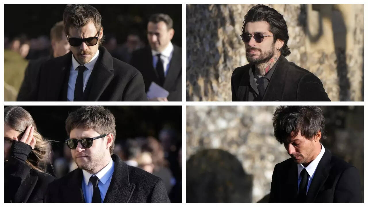 Pics: One Direction stars attend Payne's funeral; fans react
