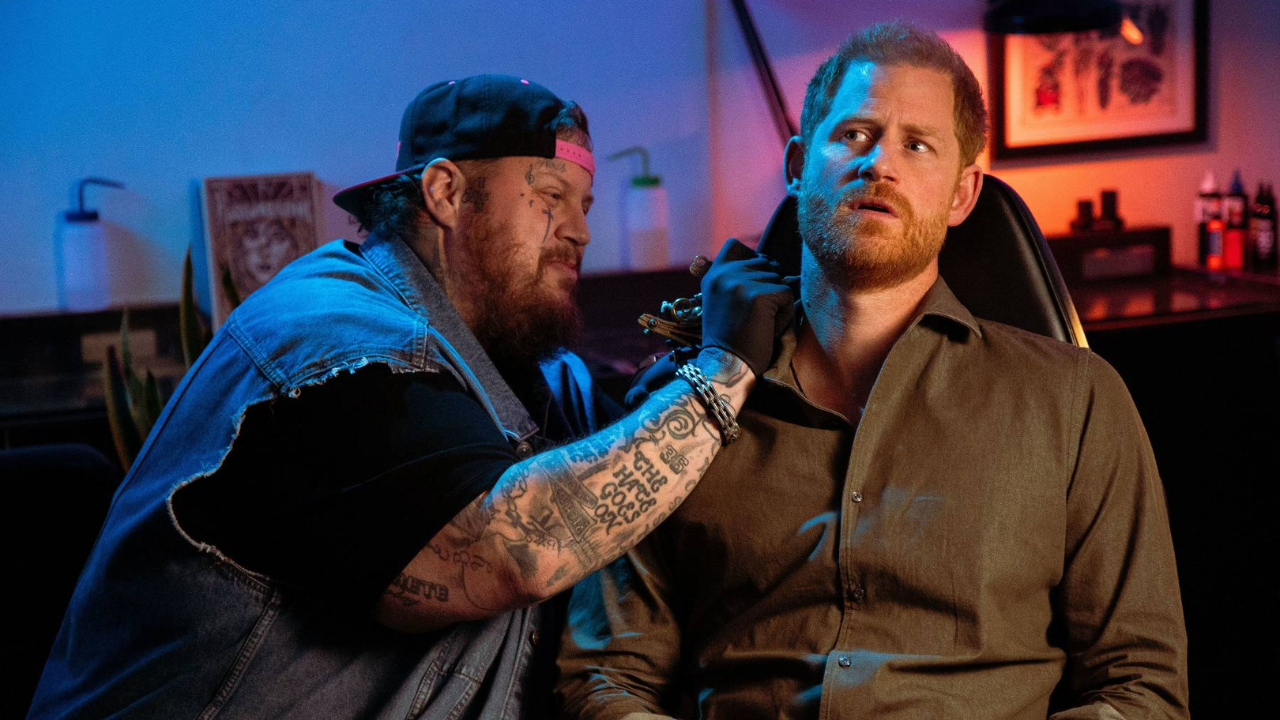 Prince Harry jokes about getting a tattoo on his a** in hilarious video with singer Jelly Roll