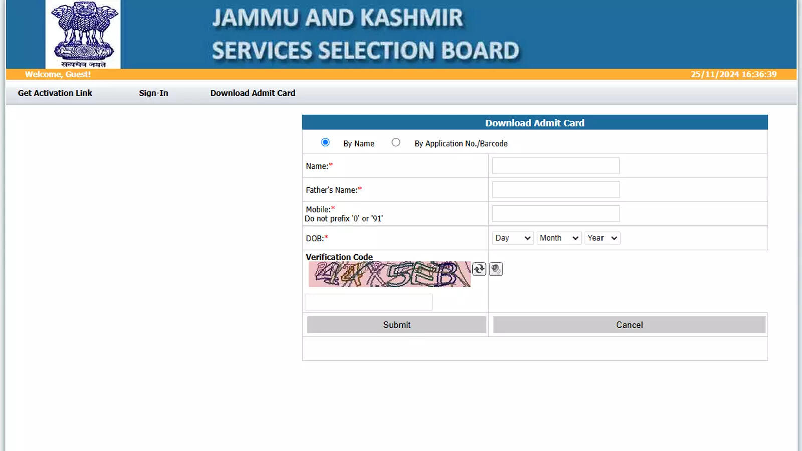 JKSSB police constable admit card 2024 for 4002 vacancies released at jkssb.nic.in; download here
