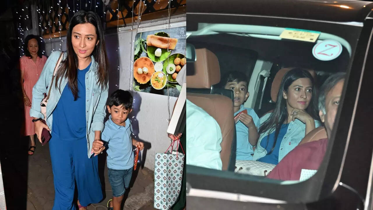 Yash's wife Radhika enjoys dinner with son in Mumbai