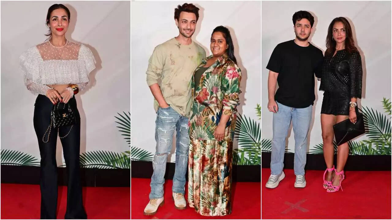 Malaika and Seema attend Arpita’s restaurant launch