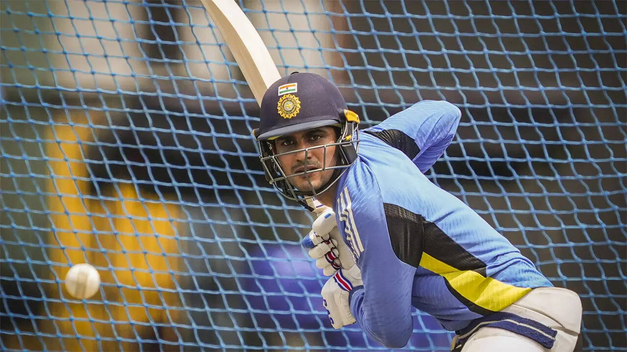 Shubman Gill hits the nets in Canberra ahead of second Test