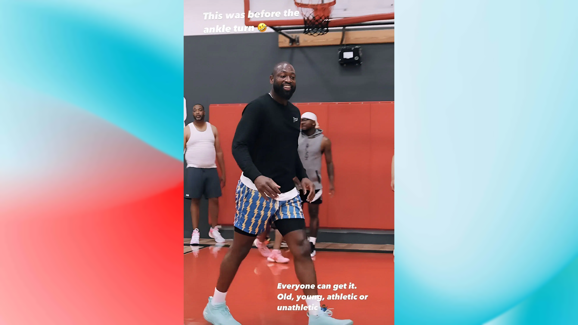 Dwayne Wade's story showing him at the court