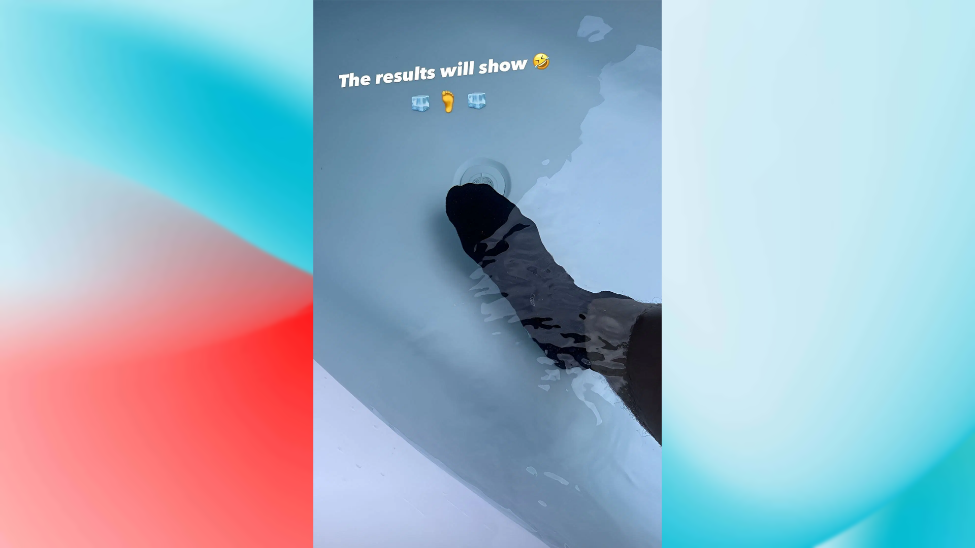 Dwayne Wade's story showing his foot in cold water