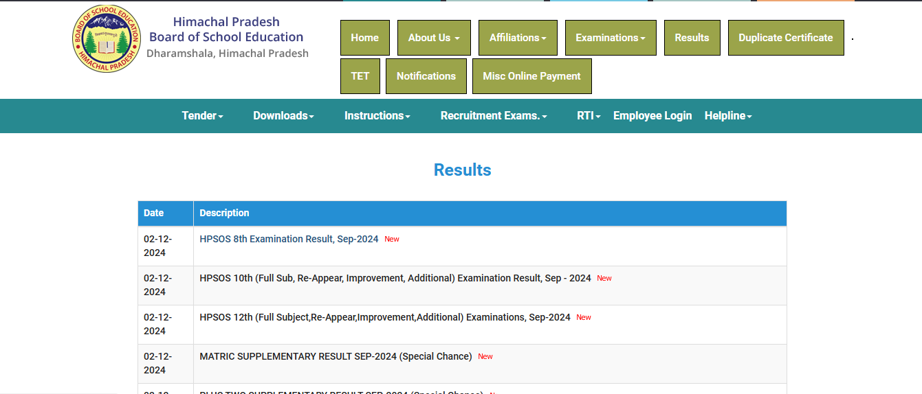 HPBOSE SOS Result 2024 Released for Class 8, 10, and 12: Direct Link to Check Here
