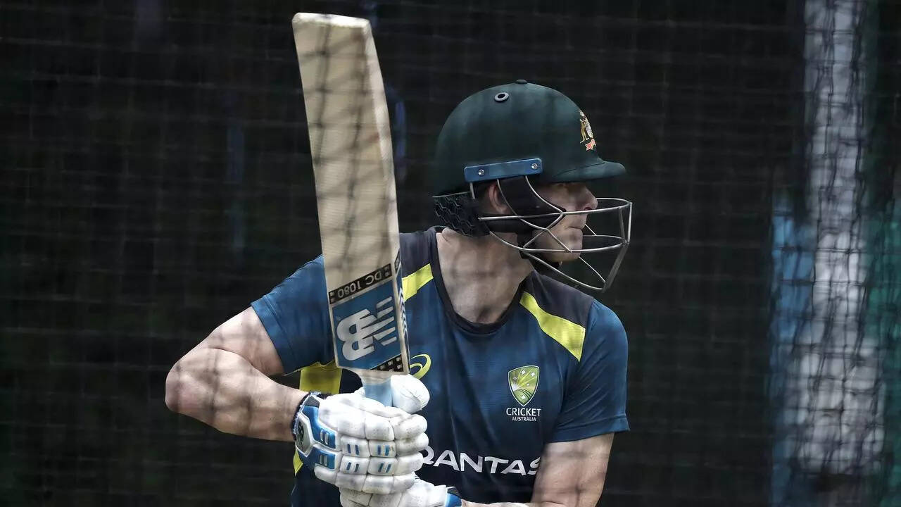 Injury scare! Steve Smith gets hit in the nets