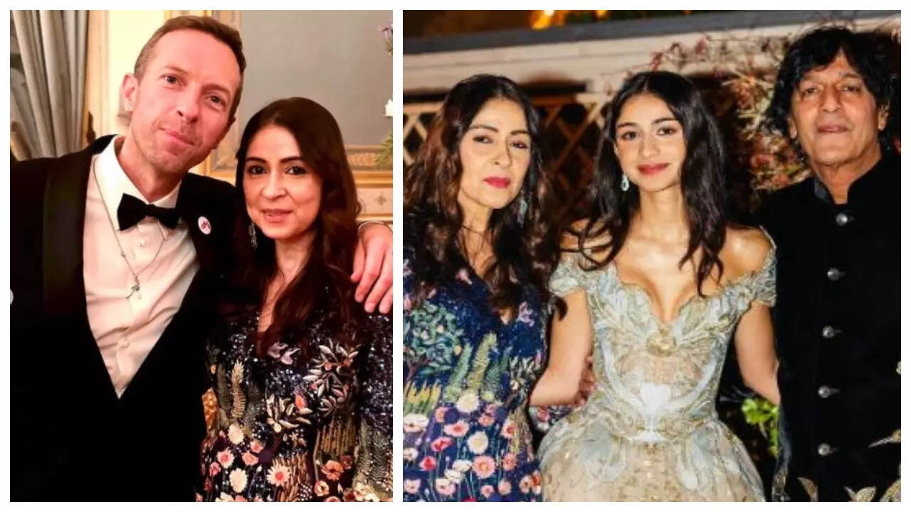 Bhavana poses with Chris Martin at Rysa's Le Bal debut