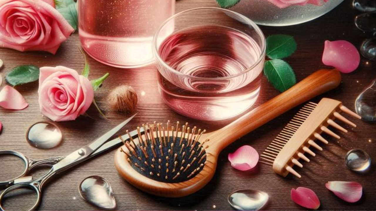 Rose water for hair growth