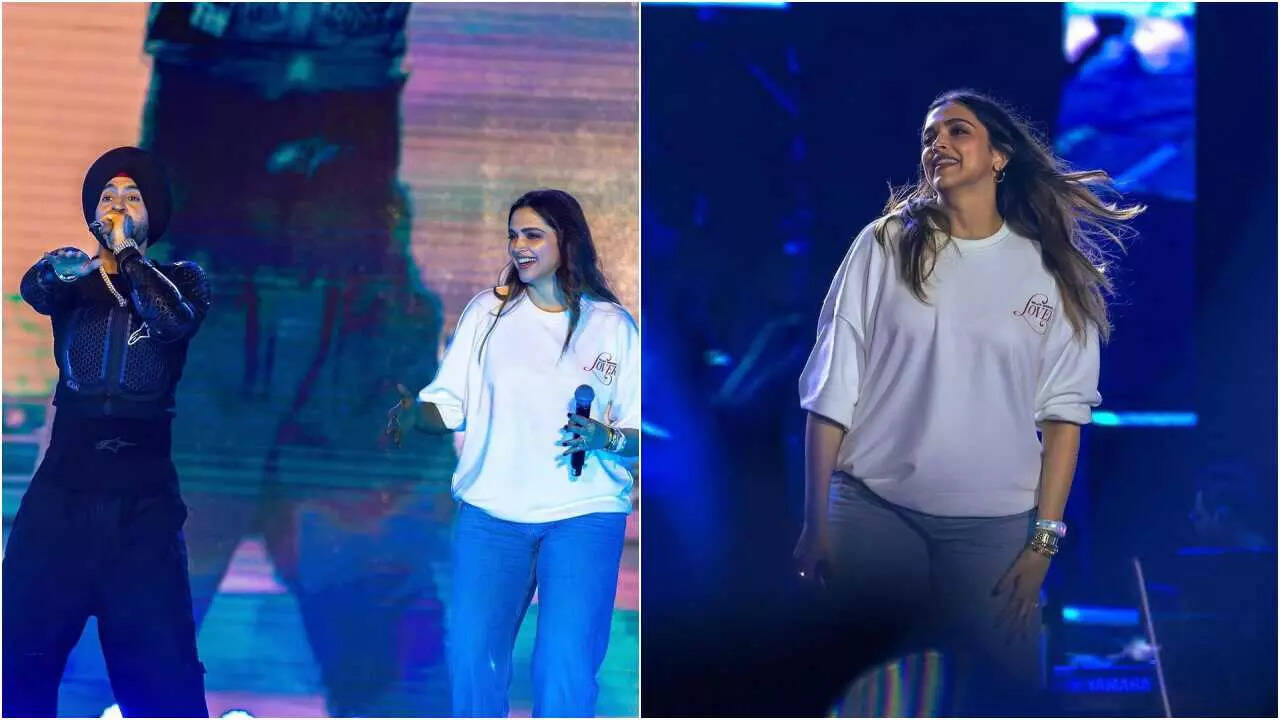 Deepika joins Diljit on stage in Bengaluru concert