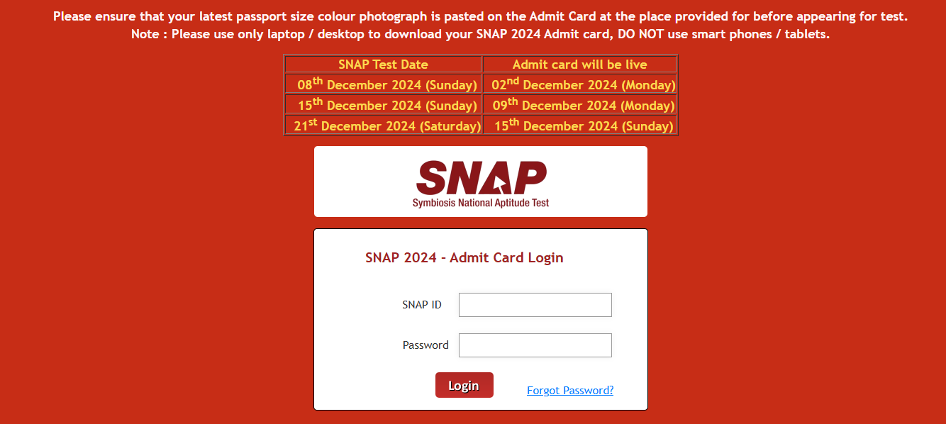 SNAP 2024 admit card released at snaptest.org: Direct link to check here