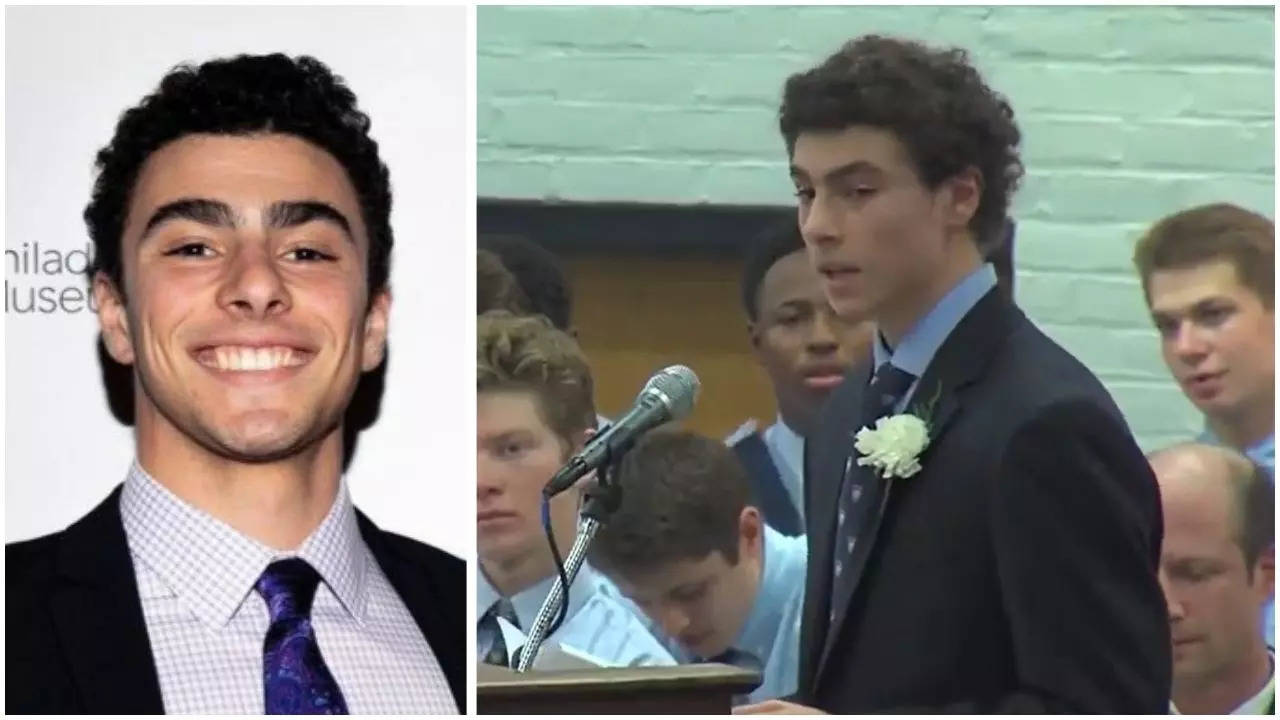 Video of suspect Luigi Mangoine giving speech at school’s Founder's Day goes viral