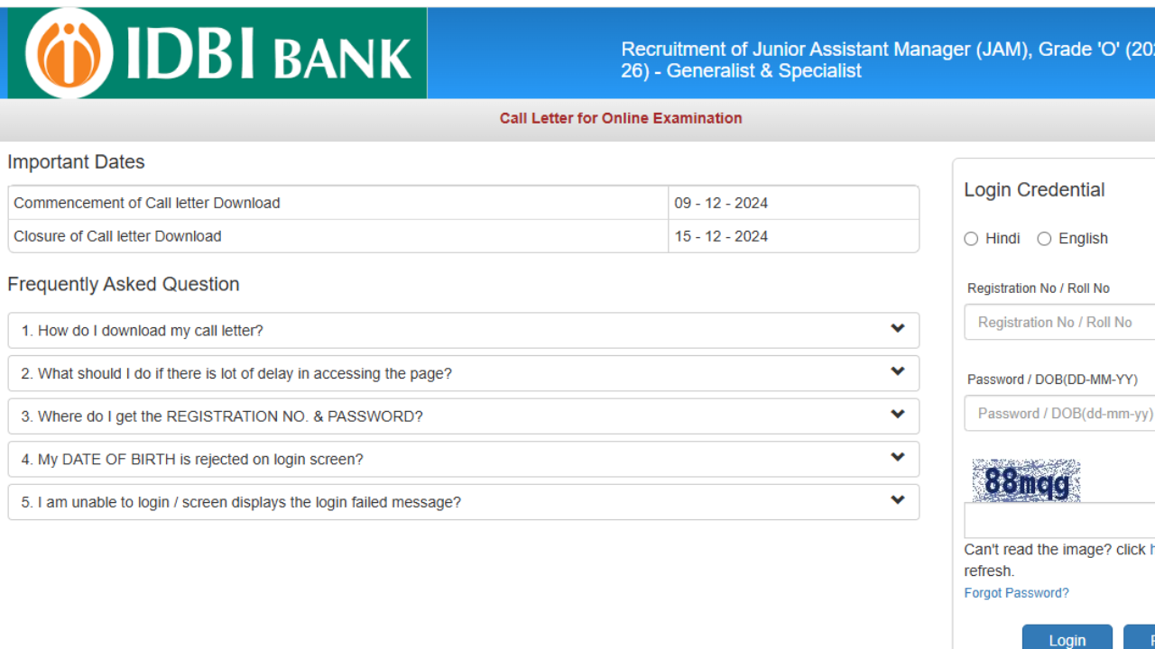 IDMI JAM Grade O admit card 2025 released: Check direct link here