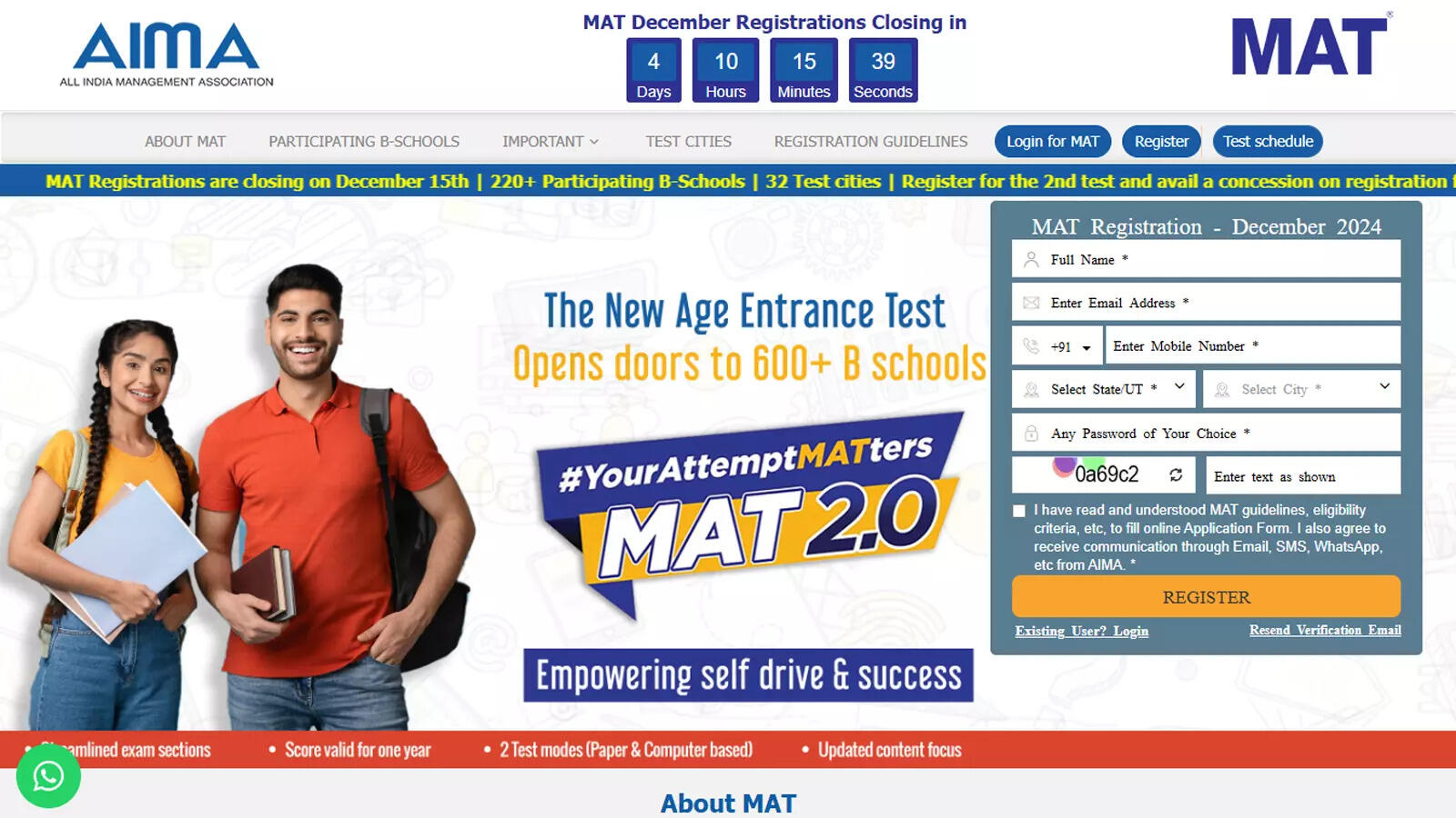 MAT PBT 2024 admit card released: Download now at mat.aima.in