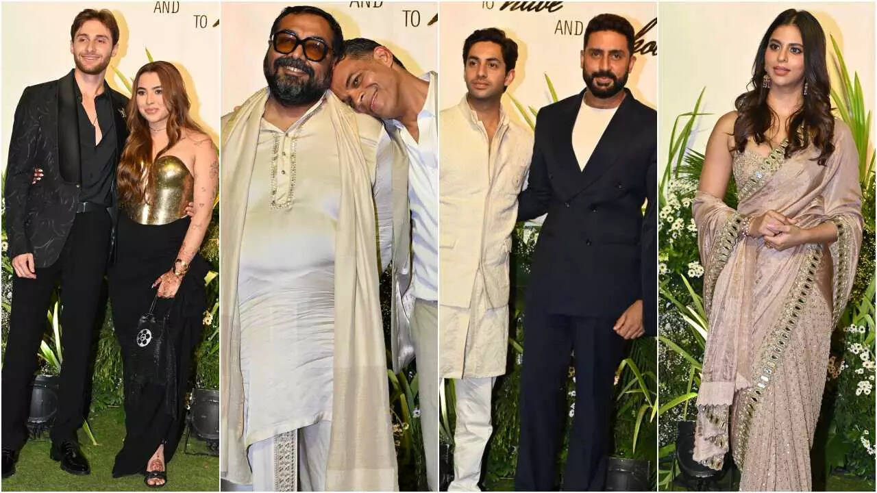 Abhishek, Agastya, Suhana at Aaliyah's wedding reception