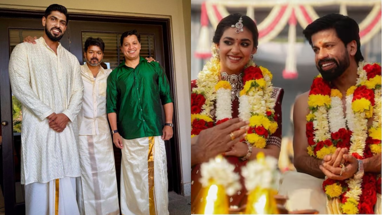 Thalapathy Vijay attends Keerthy Suresh’s wedding