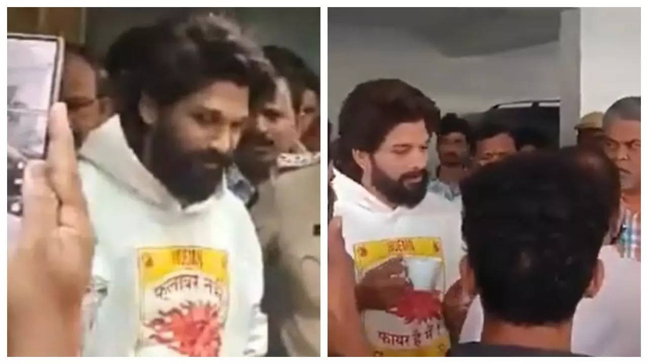 Allu Arjun seen smiling, drinking coffee during arrest