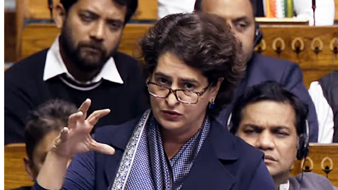 Combative yet calm: Decoding Priyanka Gandhi’s maiden Parliament speech