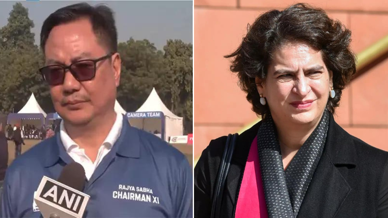 ‘She is new’: Rijiju’s dig at Priyanka over ‘boring’ remark on PM’s speech