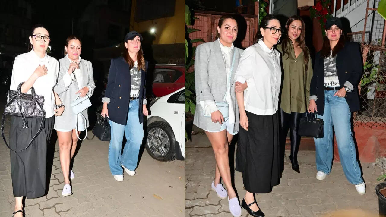 Kareena, Karisma, Amrita join Malaika for a fun night