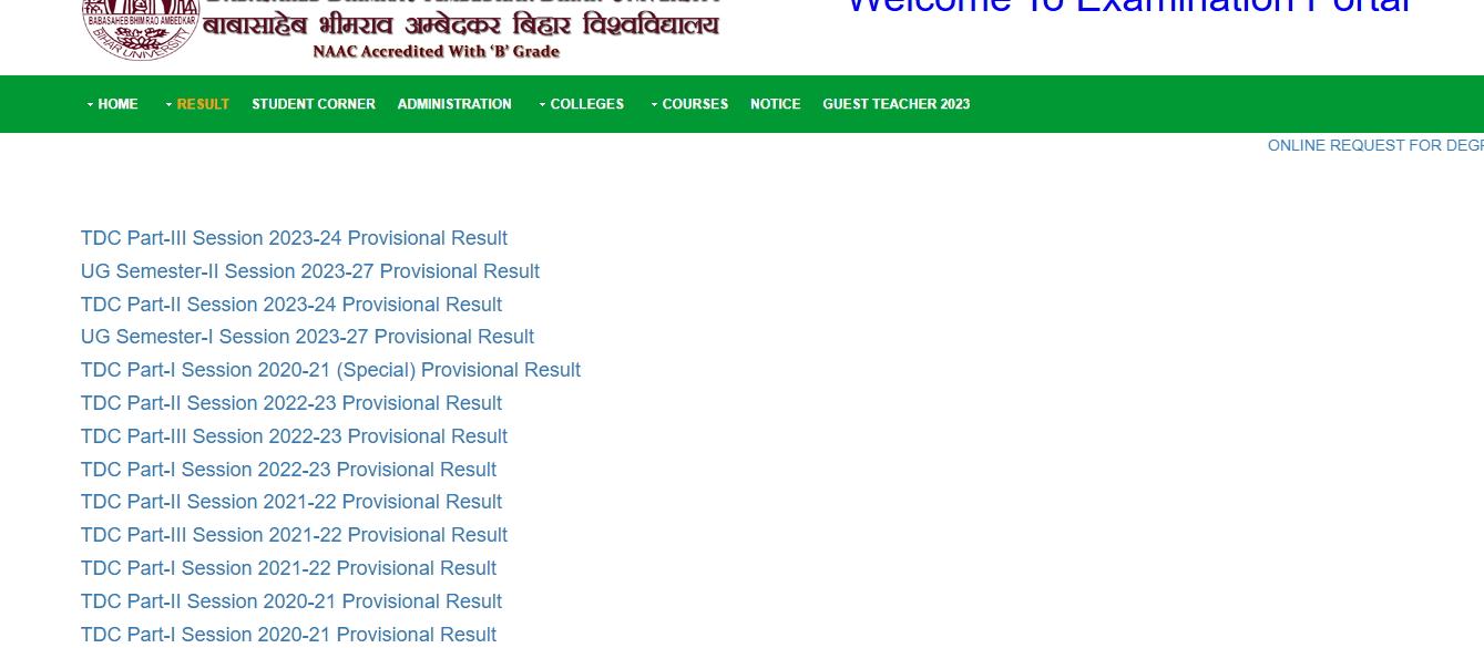 BRABU result 2024 declared for Part-3 exams: Direct link to check here