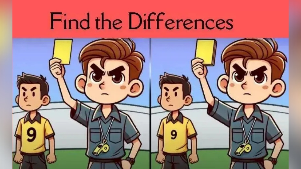 Love sports? Spot 3 major differences in this image of a referee