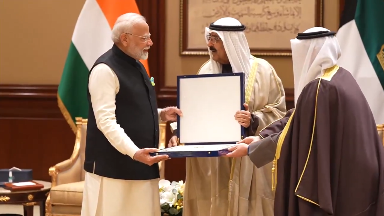 ‘Order of Mubarak Al-Kabeer’: PM Modi honoured with Kuwait’s highest civilian award