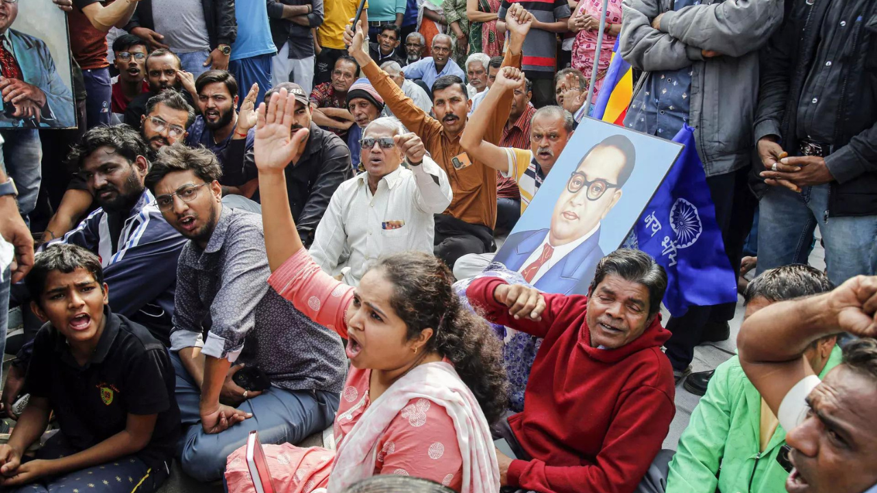 BR Ambedkar’s statue vandalised in Ahmedabad’s KK Shastri college, sparks protests