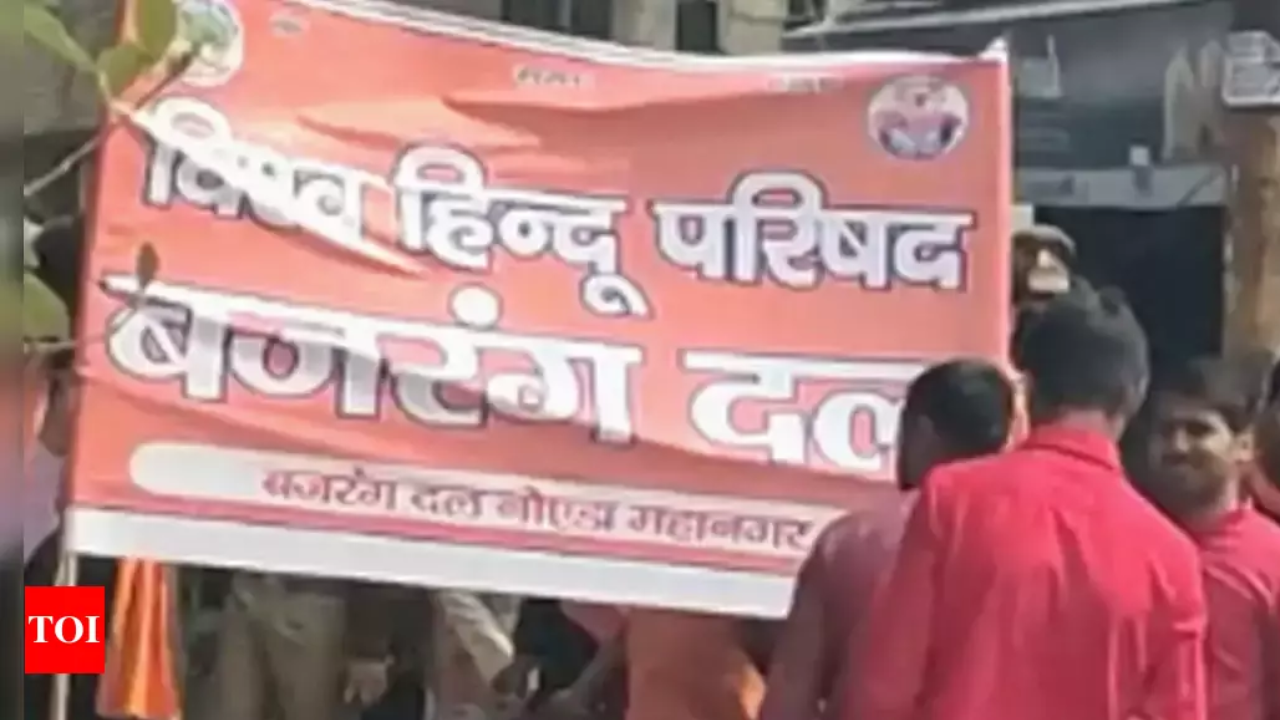 VHP, Bajrang Dal protest at Christmans event in Haryana, recite Hanuman Chalisa