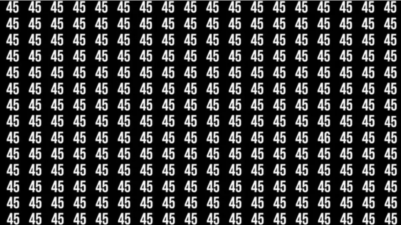 Optical illusion: Can you spot the odd number in this image?