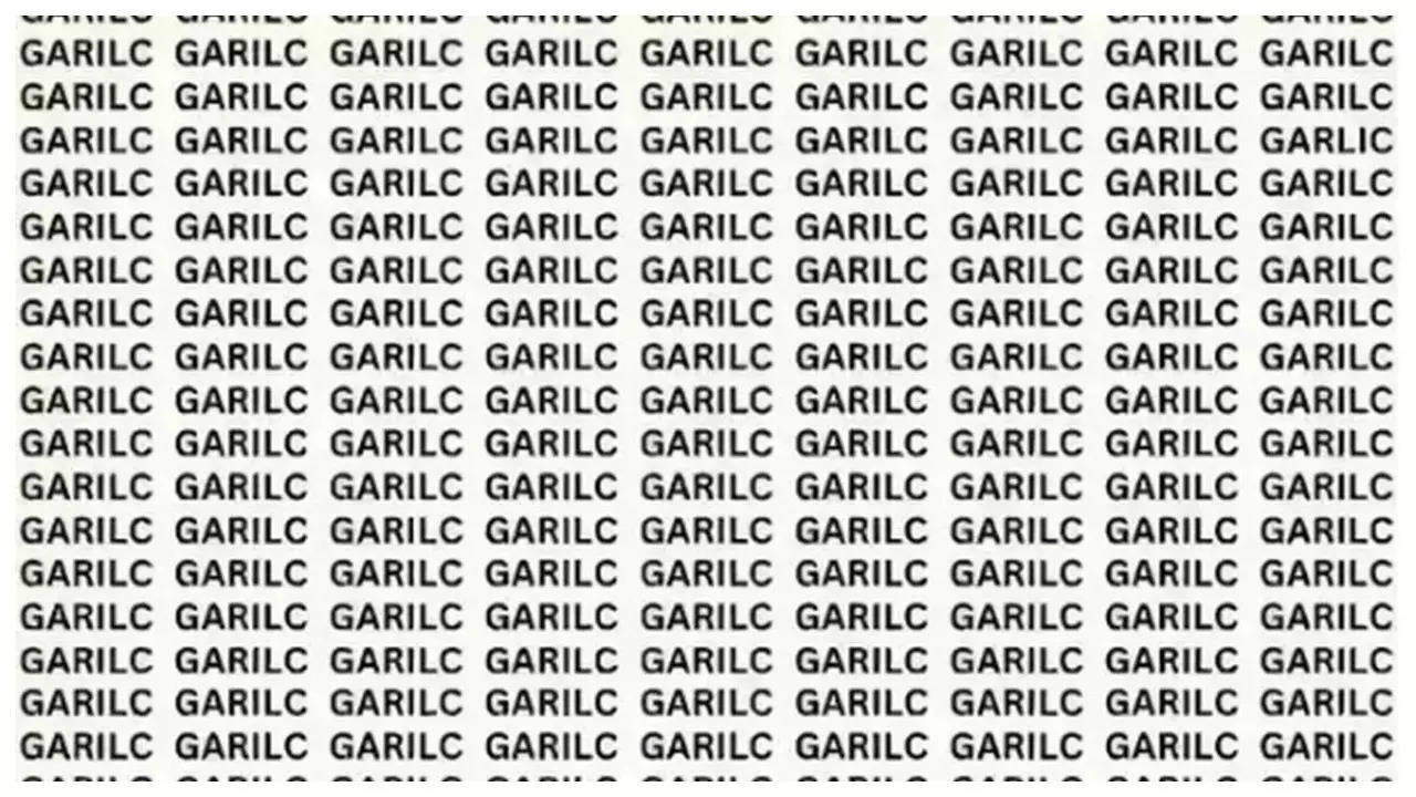 Only a genius can spot the correct spelling of garlic in 10 seconds