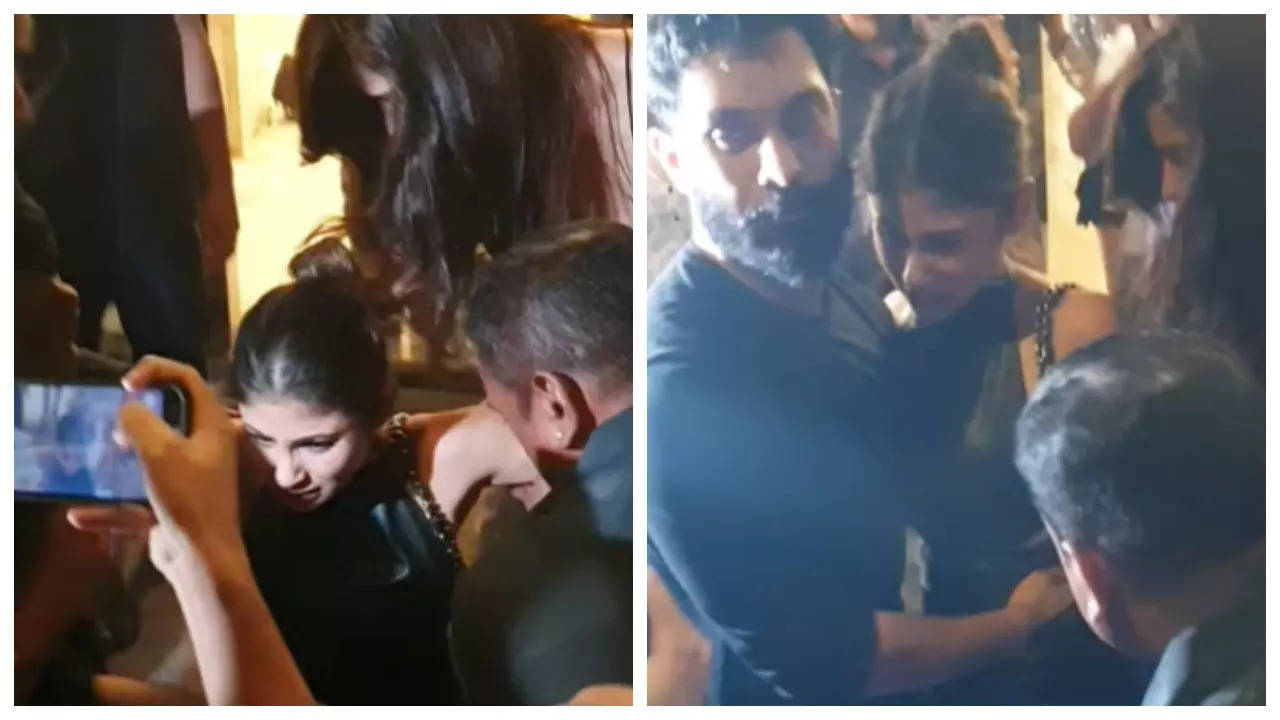 Mouni falls during NYE date with Suraj and Disha- WATCH