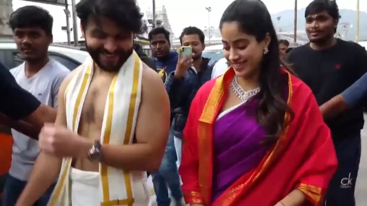 Janhvi visits Tirupati with rumoured BF Shikhar