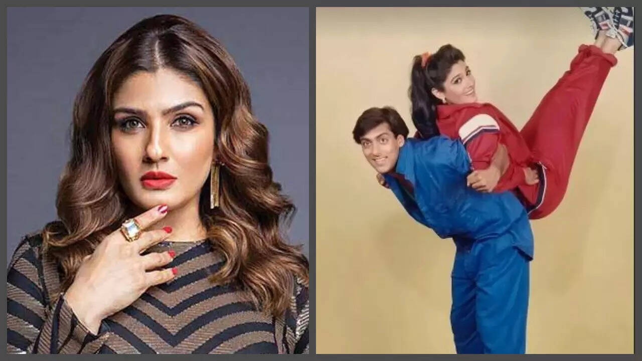 Throwback pic of Raveena-Salman from Andaz Apna Apna