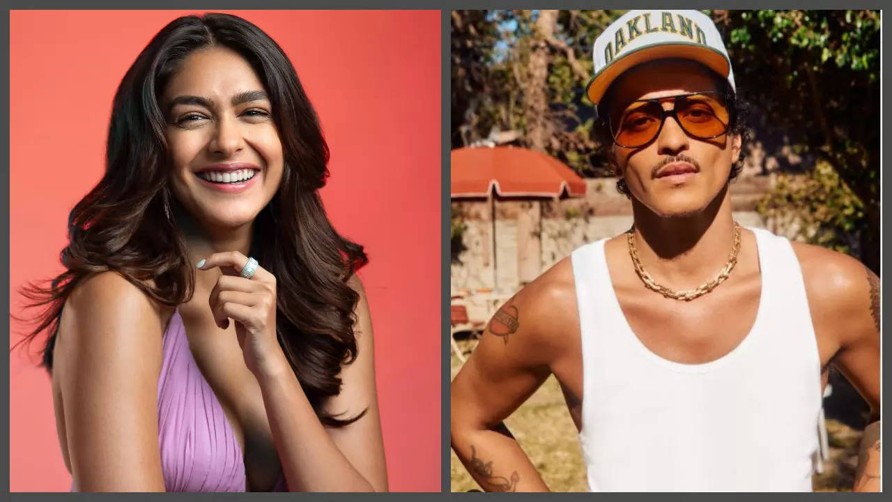 Mrunal Thakur flirts with singer Bruno Mars