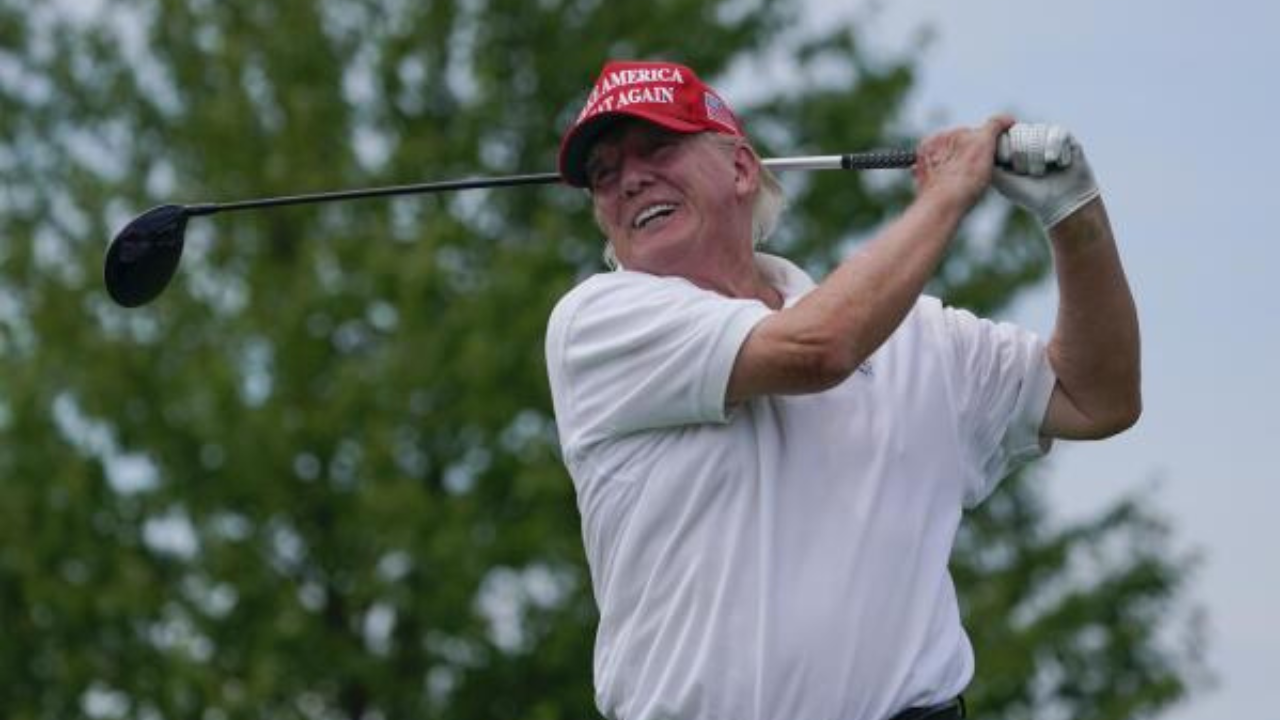 Donald Trump seen playing golf hours after Hush money sentencing, exclusive photos reveal