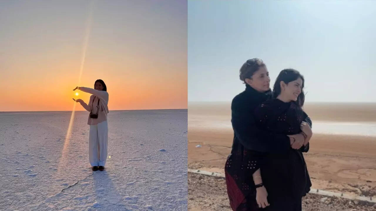 Navya shares pics with mom Shweta from Rann of Kutch