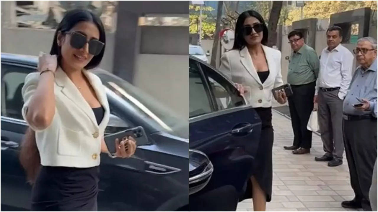 Dhanashree asks paps to stop recording as she steps out