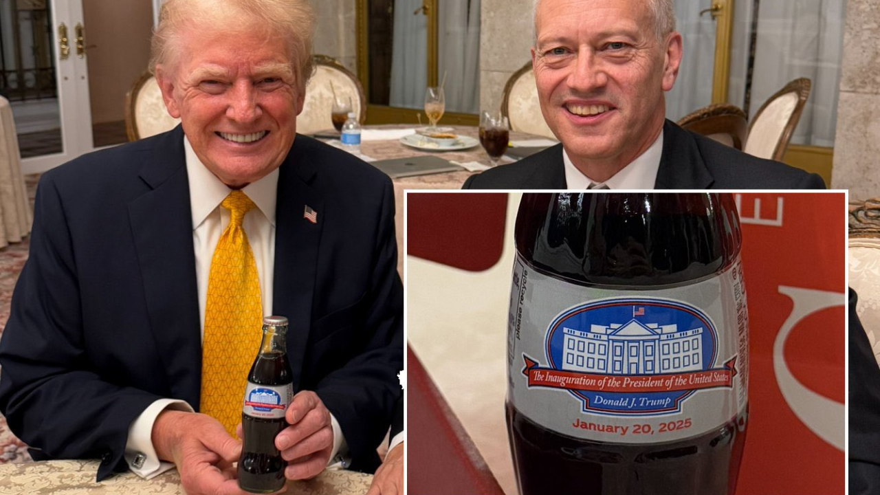 Social media calls Coca-Cola CEO's Diet Coke gift to Donald Trump 'a**-kissing pilgrimage'