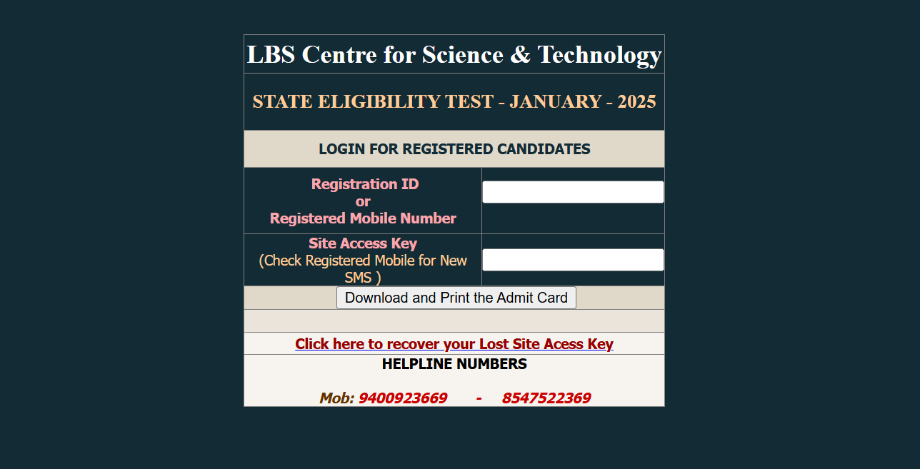 Kerala SET hall ticket 2025 out, exam on Feb 2: Direct link to download here