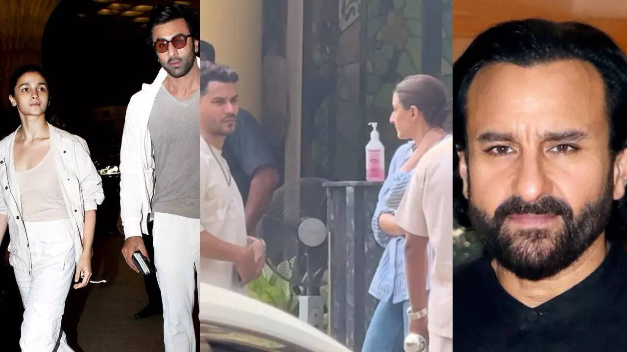 Ranbir, Alia, Soha, Kunal visit Saif in hospital