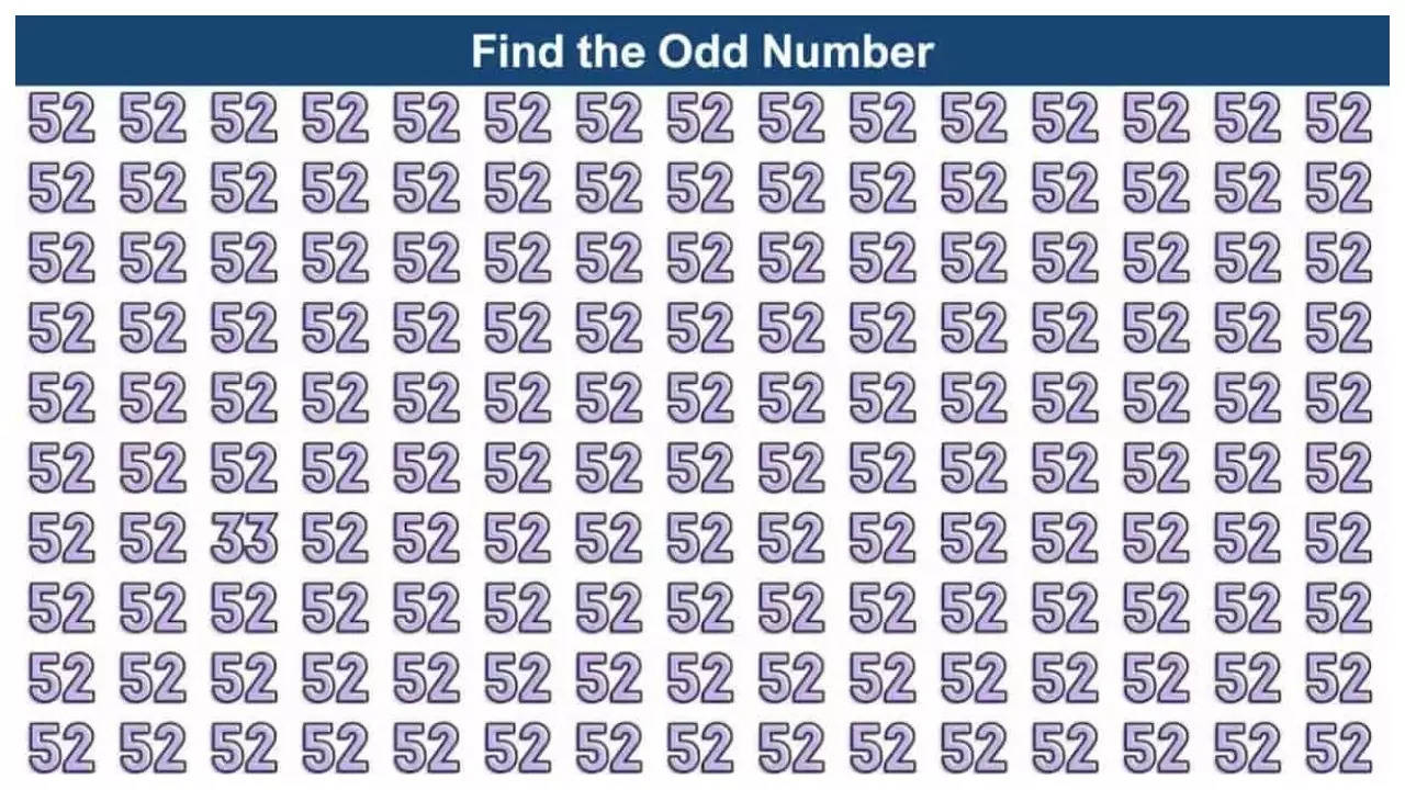 Optical illusion: Only a genius can spot the odd number in 9 seconds