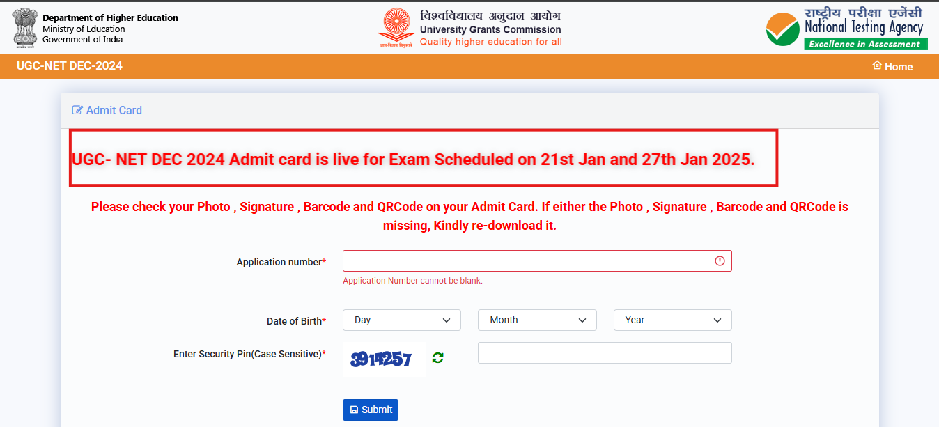 UGC NET admit cards released for January 21 and 27 exams: Direct link to download here