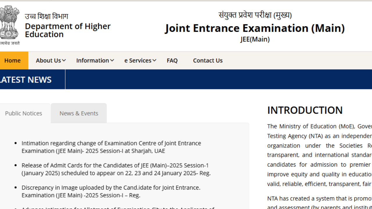 JEE Mains 2025: NTA issues important notice regarding change of examination centre, check details here