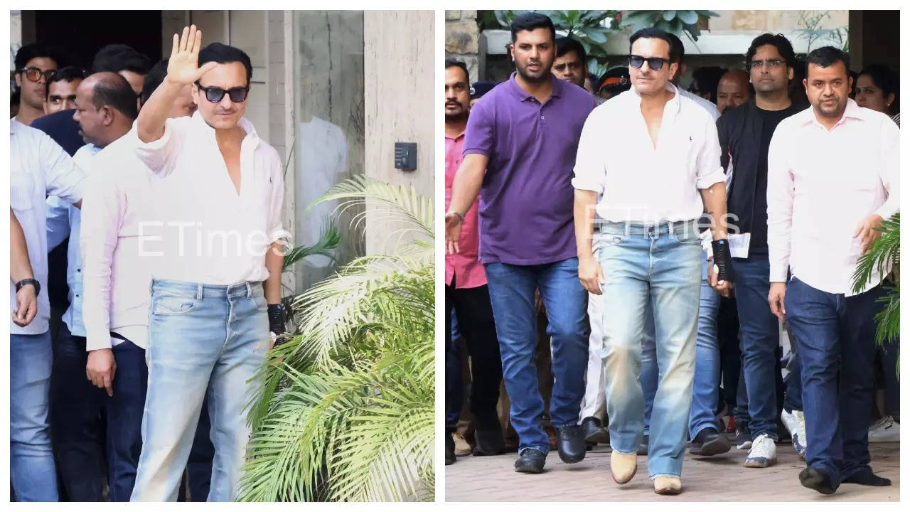 Saif at his residence after discharge from hospital: PICS