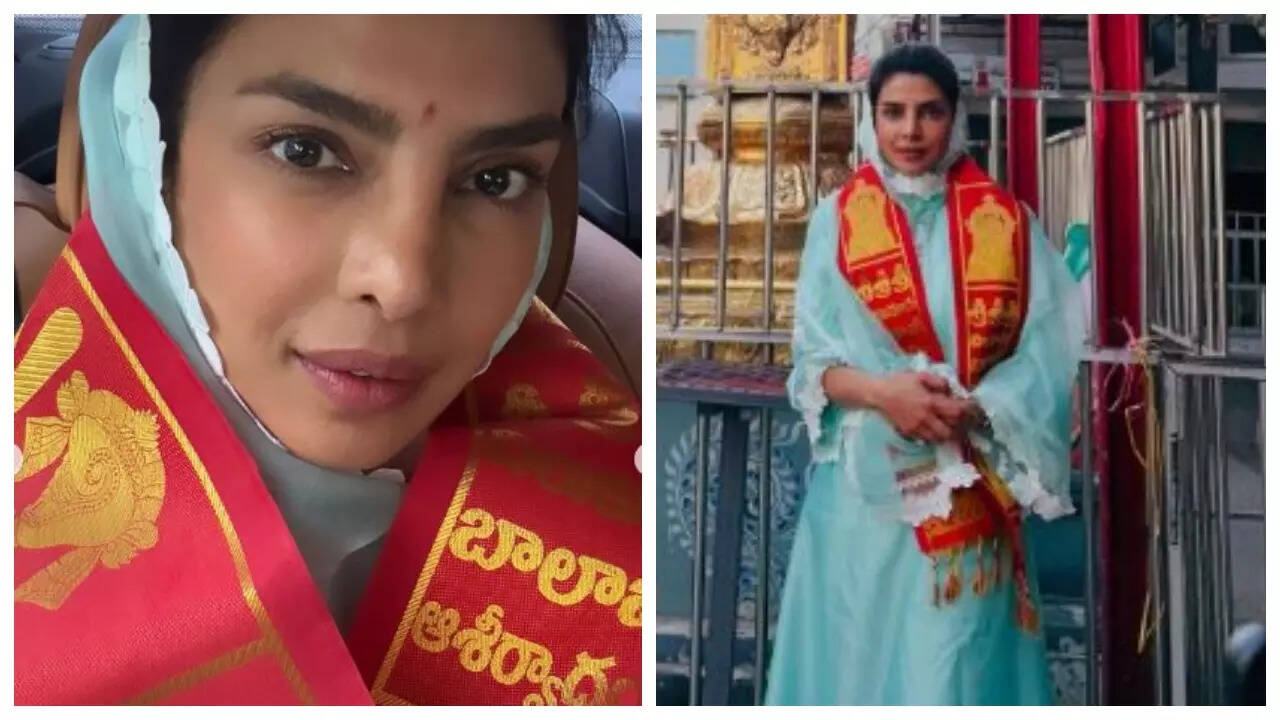 Priyanka Chopra seeks blessings at Chilkur Balaji Temple