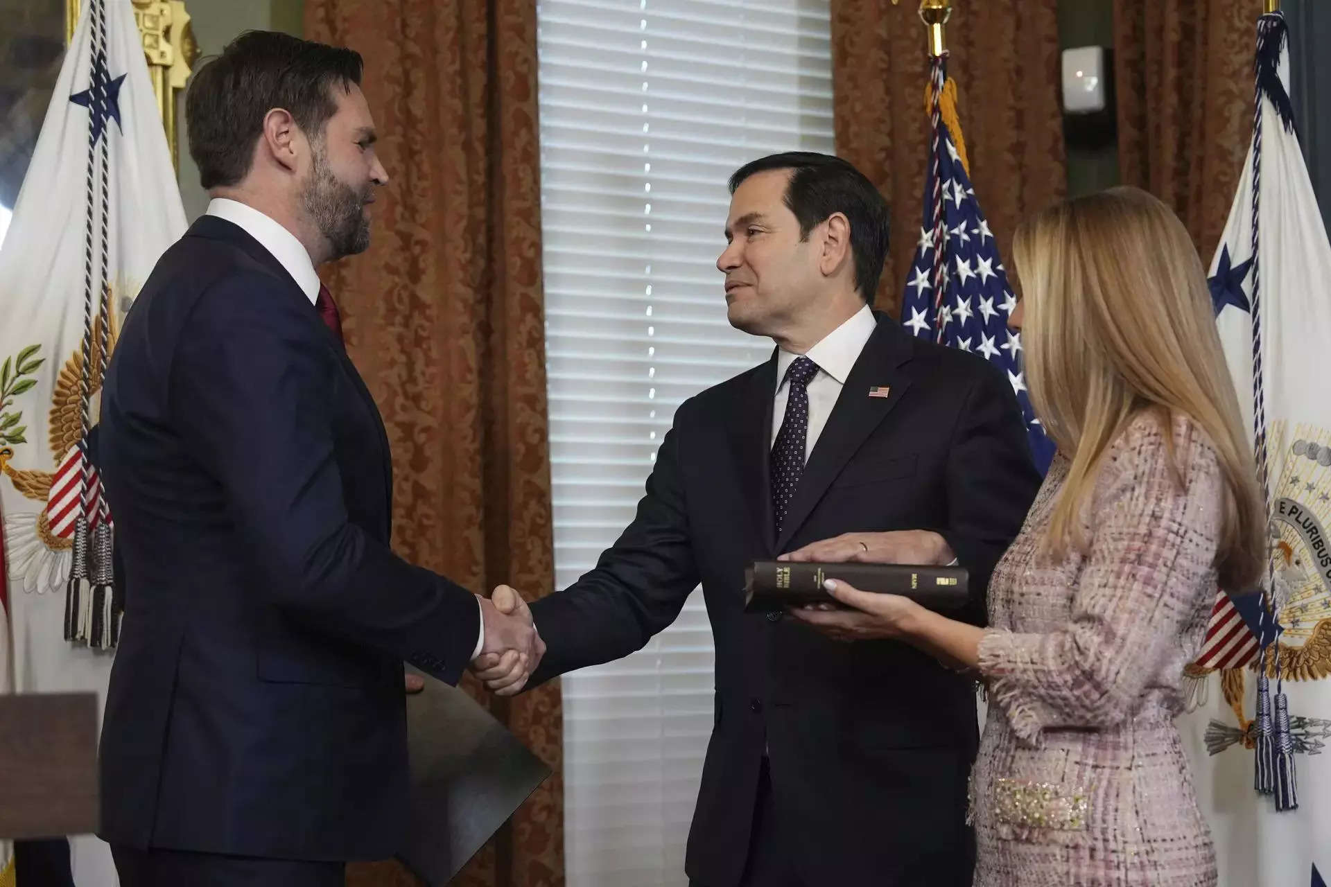 Marco Rubio takes oath as US secretary of state, first to be sworn in by VP JD Vance