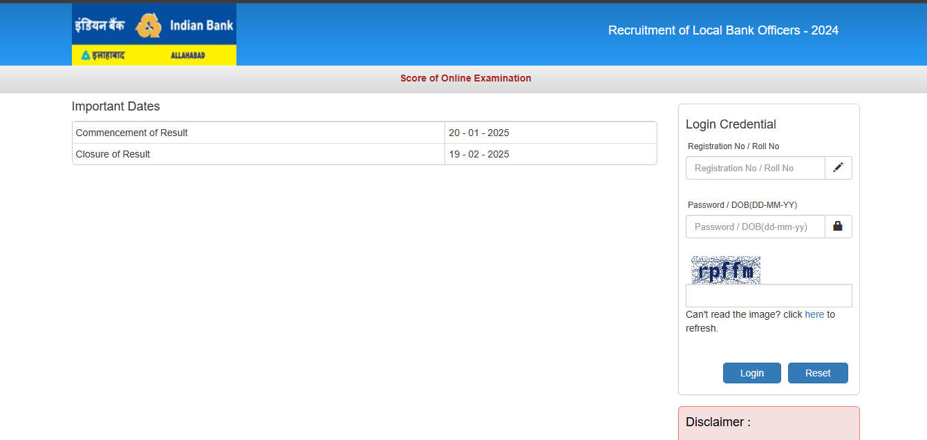 Indian Bank LBO result 2024: Direct link to download scorecards here