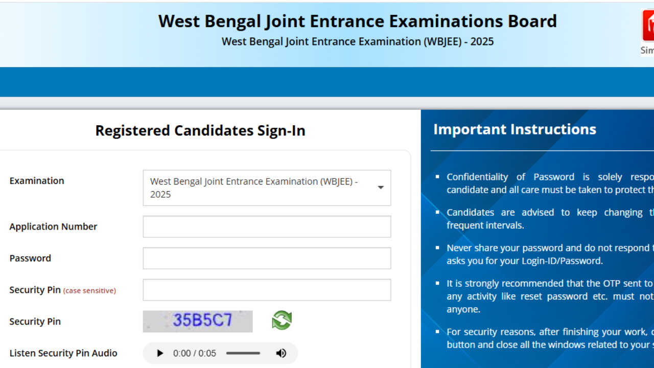 WBJEE 2025 registration process begins at wbjeeb.nic.in: Check direct link here